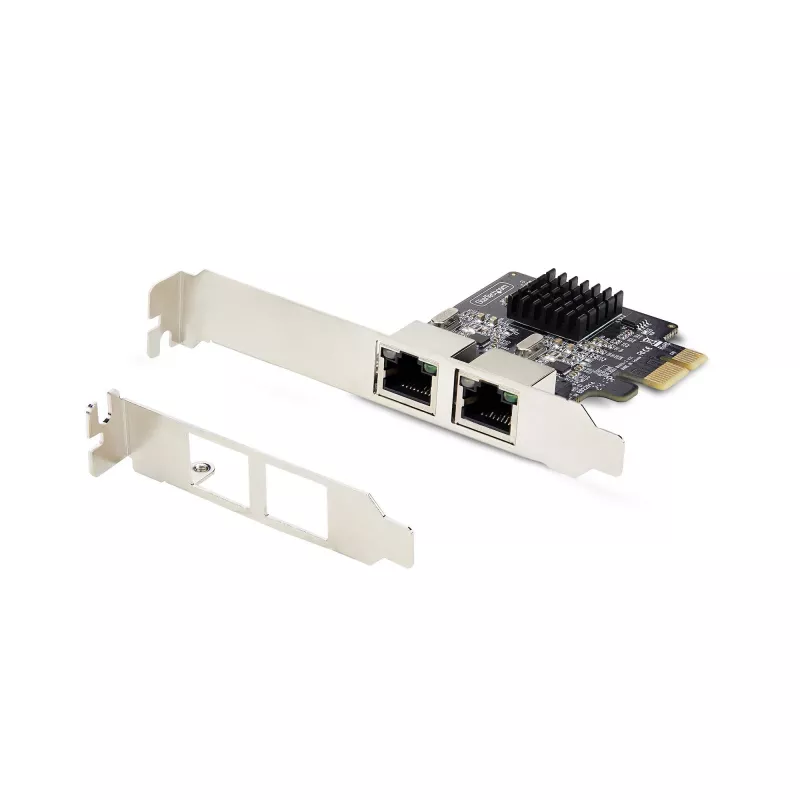 StarTech.com Κάρτα δικτύου 2 θυρών Gigabit PCIe, κάρτα δικτύου 10/100/1000Mbit/s PCI Express, Dual Realtek RTL8111H, συμβατή με Windows και Linux, συμμορφούμενη με TAA