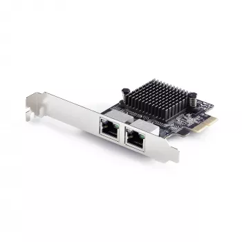 StarTech.com Κάρτα δικτύου 2 θυρών 5G Gigabit PCIe, κάρτα LAN 5G/2.5G/1G/100M/10M PCI Express, Realtek RTL8126, Windows και Linux, συμμορφούμενη με TAA