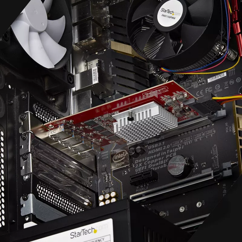 StarTech.com Κάρτα USB-A PCIe 4 θυρών, USB 3.2 10 Gbit/s, κάρτα επέκτασης PCI Express 3.0, 4x ανεξάρτητος ελεγκτής USB, Windows/Linux/macOS, συμμορφούμενη με TAA