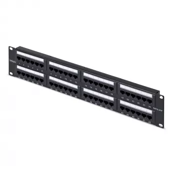 StarTech.com Patch panel Cat6 48 θυρών 2U Rackmount, RJ45, UTP, 110 Punch-Down, patch panel Ethernet Cat 6 για rack διακομιστή δικτύου