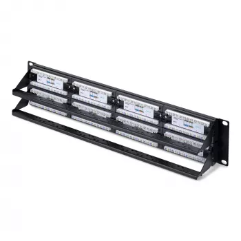StarTech.com Patch panel Cat6 48 θυρών 2U Rackmount, RJ45, UTP, 110 Punch-Down, patch panel Ethernet Cat 6 για rack διακομιστή δικτύου