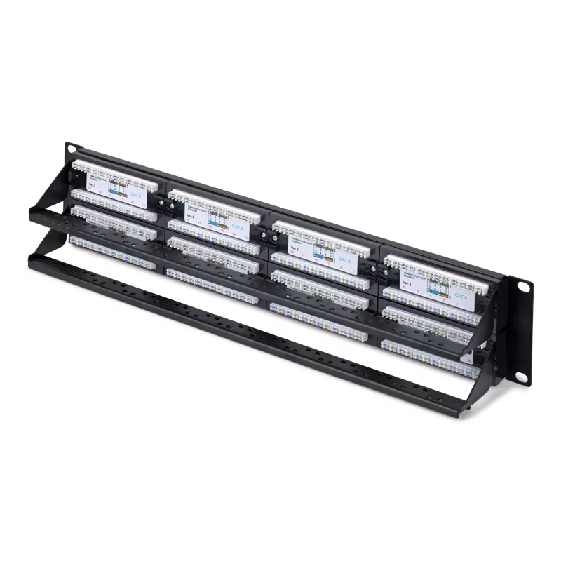 StarTech.com Patch panel Cat6 48 θυρών 2U Rackmount, RJ45, UTP, 110 Punch-Down, patch panel Ethernet Cat 6 για rack διακομιστή δικτύου