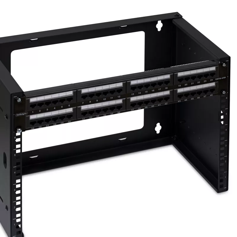 StarTech.com Patch panel Cat6 48 θυρών 2U Rackmount, RJ45, UTP, 110 Punch-Down, patch panel Ethernet Cat 6 για rack διακομιστή δικτύου