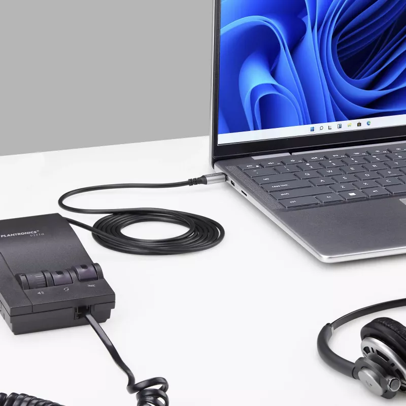 StarTech.com UR9-HEADSET-ADAPTER Προσαρμογέας καλωδίου USB-C RJ-9 μαύρο