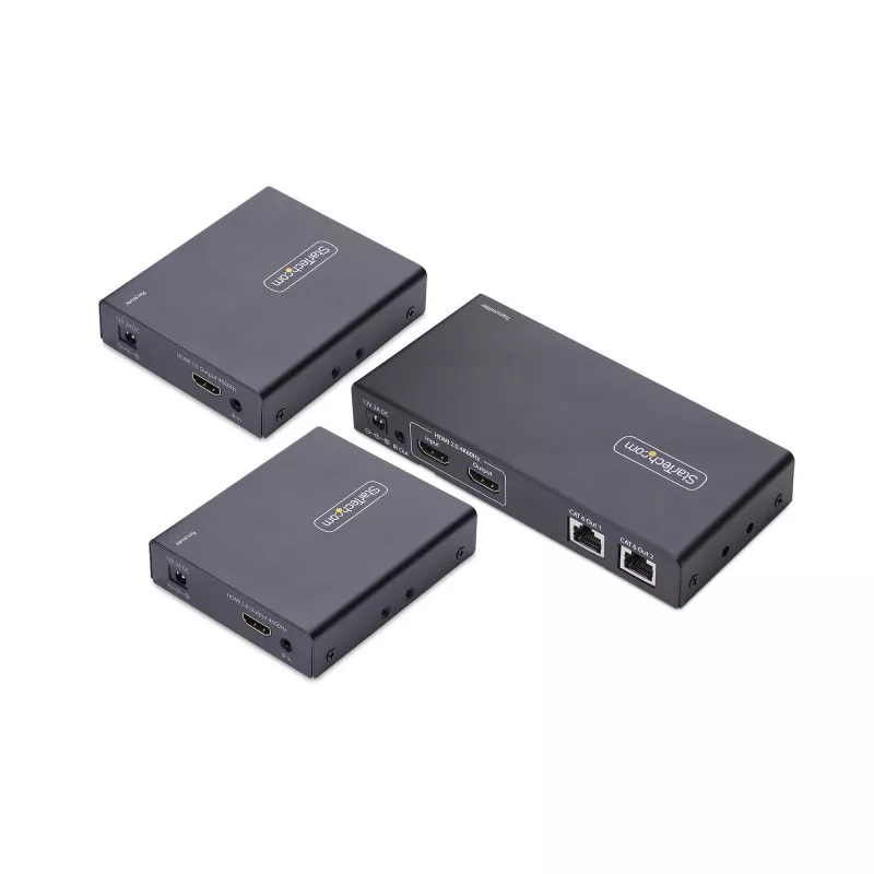StarTech.com Επεκτάτης και διαχωριστής HDMI 2 θυρών μέσω CAT6, 4K 60Hz, έως 70 m, κιτ διανομής 1x2 HDMI μέσω Ethernet με IR και τροφοδοσία μέσω καλωδίου