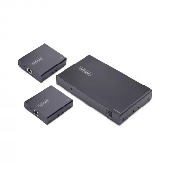StarTech.com Επεκτατής και διαχωριστής HDMI 4 θυρών μέσω CAT6, 4K 60Hz, έως 70 m (230 ft), κιτ διανομής 1x4 HDMI over Ethernet με IR και Power over Cable