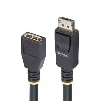 StarTech.com Καλώδιο επέκτασης DisplayPort 1.4 3m, καλώδιο DP 1.4 Port-Saver, 8K 60Hz, καλώδιο επέκτασης DP αρσενικό σε DP θηλυκό, καλώδιο επέκτασης DisplayPort, περίβλημα TPE, αρσενικό/θηλυκό