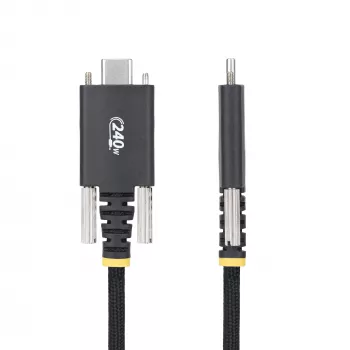 StarTech.com Καλώδιο φόρτισης USB-C 10ft (3m), ανθεκτικό και εξαιρετικά εύκαμπτο, πλευρική ασφάλιση με βίδα, 240W (5A) PD EPR, καλώδιο φόρτισης φορητού USB 2.0, πιστοποιημένο USB-IF, ανθεκτικό καλώδιο φόρτισης USB-C