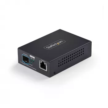 StarTech.com Μετατροπέας μέσου SFP+ Fiber 10GbE, 10 Gigabit Ethernet RJ-45 σε 10GBASE-X SFP+, Singlemode, Multimode, 16K Jumbo Frames, συμμορφούμενος με TAA