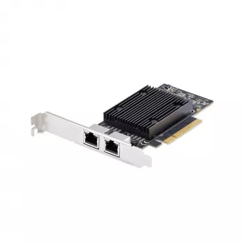 StarTech.com Κάρτα δικτύου 2 θυρών PCIe 10Gb Ethernet, κάρτα διασύνδεσης δικτύου 10GbE, chipset Broadcom BCM57416, Dual RJ45 10GBase-T/Gigabit, κάρτα NIC, TAA