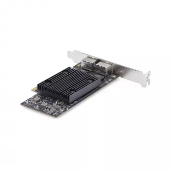 StarTech.com Κάρτα δικτύου 2 θυρών PCIe 10Gb Ethernet, κάρτα διασύνδεσης δικτύου 10GbE, chipset Broadcom BCM57416, Dual RJ45 10GBase-T/Gigabit, κάρτα NIC, TAA