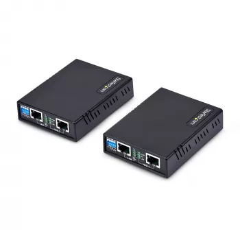 StarTech.com Κιτ επέκτασης VDSL2 Ethernet μέσω μονού ζεύγους καλωδίου, εμβέλεια έως 0,6 μίλια (1 km), επαναλήπτης LAN μέσω τηλεφωνικής γραμμής/CAT5e/CAT6, έως 300 Mbit/s, αντικατάσταση για 110VDSLEXTEU – TAA