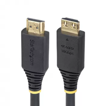 StarTech.com Καλώδιο HDMI υψηλής ταχύτητας 2,4 m με βύσματα με λαβή, 4K 60Hz/1440p 144Hz, HDR10/HDCP 2.2/ARC, 18 Gbit/s, καλώδιο UHD HDMI 2.0 για TV/οθόνη/οθόνη, περίβλημα TPE
