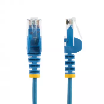 StarTech.com 10m μπλε λεπτό καλώδιο Ethernet CAT6, snagless, 100W PoE, UTP, LSZH, 28AWG καθαρό γυμνό σύρμα χαλκού, λεπτό καλώδιο δικτύου RJ45 patch με ανακούφιση έλξης, ελεγμένο μεμονωμένα