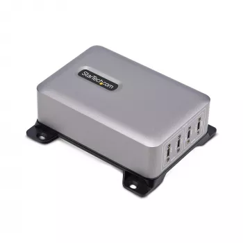 StarTech.com φορτιστής USB-C 4 θυρών για πολλές συσκευές, 240W συνολικά, μεμονωμένη θύρα 140W EPR, PD 3.1, θύρες με ασφάλιση βίδας, αίθουσες συνεδριάσεων, βάση στήριξης για επιτοίχια τοποθέτηση