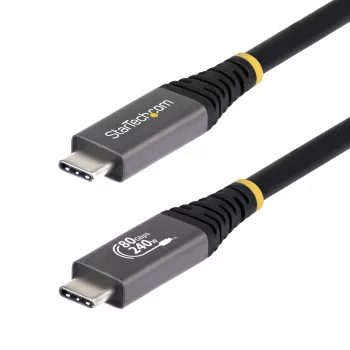 StarTech.com καλώδιο USB4 1m, 80Gbit/s, πιστοποιημένο USB-IF καλώδιο USB-C, 240W PD, 8K 120Hz/4K 240Hz DP2.1 DP80, περίβλημα TPE, συμβατό με Thunderbolt 4 – μαύρο καλώδιο USB-C