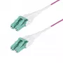 StarTech.com Καλώδιο οπτικής ίνας πολυλειτουργικό OM4 LC σε LC (UPC) 50m (164ft), Erika Violett, 50/125µm, 40G/100G, LOMMF/VCSEL, καλώδιο jumper οπτικής ίνας Uniboot, OFNR Riser