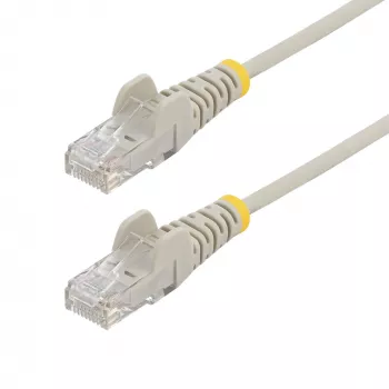StarTech.com Λεπτό καλώδιο Ethernet CAT6 25 cm Γκρι, προστασία γλωττίδας, 100W PoE, UTP, LSZH, 28AWG καλώδιο καθαρού γυμνού χαλκού, λεπτό καλώδιο δικτύου patch RJ45 με ανακούφιση τάσης, ελεγμένο μεμονωμένα