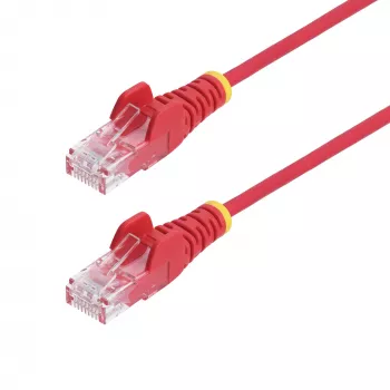 StarTech.com Λεπτό κόκκινο καλώδιο Ethernet CAT6 25 cm, χωρίς γλωττίδα, 100 W PoE, UTP, LSZH, 28AWG καθαρό γυμνό σύρμα χαλκού, λεπτό καλώδιο δικτύου patch RJ45 με ανακούφιση τάσης, ελεγμένο μεμονωμένα