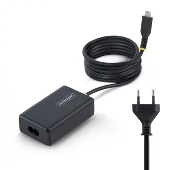 StarTech.com Φορτιστής laptop USB-C 65W, καλώδιο USB-C 1,5 m σταθερά συνδεδεμένο, τροφοδοτικό για Dell, XPS, HP ProBook, MacBook Pro, Microsoft Surface Pro