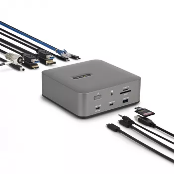 StarTech.com Σταθμός σύνδεσης Thunderbolt 5, DP/HDMI, dock τριπλής οθόνης έως 4K 144 Hz ή διπλή 8K 60 Hz, 5x θύρες USB, φόρτιση laptop 140 W