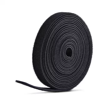 StarTech.com Ρολό ταινίας Velcro 75ft (22,8m), πλάτος 12,7mm, Μαύρο, κοπτόμενοι επαναχρησιμοποιήσιμοι δεσμοί καλωδίων, ταινία στερέωσης, προσαρμόσιμα υφασμάτινα περιτυλίγματα, Μεγάλο ρολό
