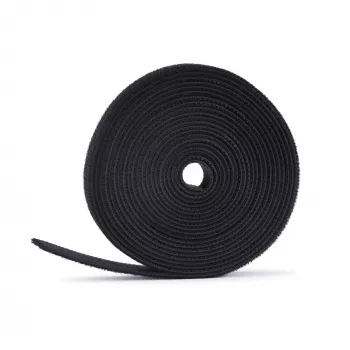StarTech.com Ρολό ταινίας Velcro 75ft (22,8m), πλάτος 12,7mm, Μαύρο, κοπτόμενοι επαναχρησιμοποιήσιμοι δεσμοί καλωδίων, ταινία στερέωσης, προσαρμόσιμα υφασμάτινα περιτυλίγματα, Μεγάλο ρολό