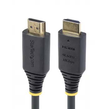 StarTech.com Καλώδιο HDMI Premium πιστοποιημένο High Speed 2,4m, 4K 60Hz/1440p 144Hz, HDR10/HDCP 2.2/ARC, 18Gbit/s, καλώδιο UHD HDMI 2.0 για TV/οθόνη/display, επένδυση TPE