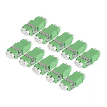 StarTech.com Υποδοχή LC σε LC συσκευασία 10 τεμ., OS2 Singlemode SC-Footprint υποδοχή LC οπτικής ίνας χωρίς φλάντζα, προσαρμογέας LC/APC Duplex