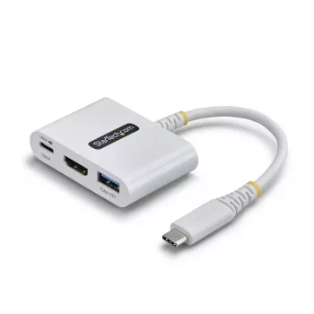 StarTech.com Πολυθύρα προσαρμογέας USB-C σε HDMI με φόρτιση PD 140W, HDMI 4K 60Hz, hub USB 5Gbit/s, mini-dock για MacBook / Dell / Thinkpad / HP / iPad / tablets