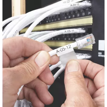 DYMO XTL Επικαλυμμένη σήμανση σύρματος/καλωδίου | 21 mm x 39 mm | Μαύρο σε λευκό
