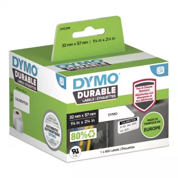 DYMO Original LabelWriter Durable Ετικέτες | 57 mm x 32 mm | Λευκό Poly | 800 αυτοκόλλητες ετικέτες | Υψηλής απόδοσης | Για εκτυπωτές ετικετών LabelWriter