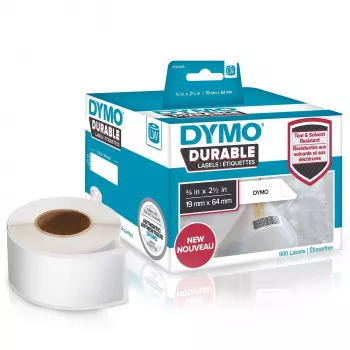 DYMO LW Durable Ετικέτες - 19 x 64 mm - 1933085, Λευκό, αυτοκόλλητη ετικέτα εκτυπωτή, Πολυπροπυλένιο (PP), Μόνιμη, Ορθογώνια, -18 - 50 °C