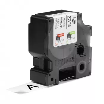 DYMO Rhino Βιομηχανικές ετικέτες βινυλίου | 24 mm x 5,5 m | Μαύρη εκτύπωση σε λευκό | Αυτοκόλλητες | για εκτυπωτές ετικετών LabelManager & Rhino