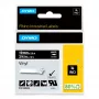DYMO Rhino Βιομηχανικές ετικέτες βινυλίου | 19 mm x 5,5 m | Λευκή εκτύπωση σε μαύρο | Αυτοκόλλητες | για εκτυπωτές ετικετών LabelManager & Rhino