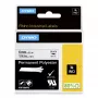 DYMO Rhino Βιομηχανικές μόνιμες ετικέτες πολυεστέρα | 6 mm x 5,5 m | Μαύρη εκτύπωση σε λευκό | Αυτοκόλλητες | για εκτυπωτές ετικετών Rhino & LabelManager
