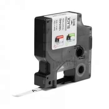 DYMO Rhino Βιομηχανικές μόνιμες ετικέτες πολυεστέρα | 6 mm x 5,5 m | Μαύρη εκτύπωση σε λευκό | Αυτοκόλλητες | για εκτυπωτές ετικετών Rhino & LabelManager