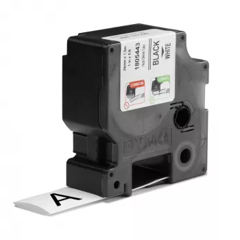 DYMO Rhino Βιομηχανικά ρολά ετικετών καλωδίων θερμοσυρρίκνωσης | 24 mm x 1,5 m | Μαύρη εκτύπωση σε λευκό | Αυτοκόλλητες | για εκτυπωτές ετικετών Rhino