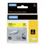 DYMO Rhino Βιομηχανικοί σωλήνες ετικετών καλωδίων θερμοσυρρίκνωσης | 24 mm x 1,5 m | Μαύρη εκτύπωση σε κίτρινο | για εκτυπωτές ετικετών Rhino