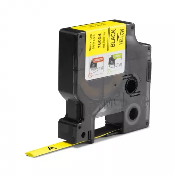 DYMO Rhino Βιομηχανικές Θερμοσυστελλόμενες Ετικέτες Καλωδίων | 9 mm x 1,5 m | Μαύρο σε κίτρινο | για εκτυπωτές ετικετών Rhino