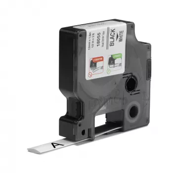 DYMO Rhino Βιομηχανικοί Θερμοσυστελλόμενοι Σωλήνες Ετικετών Καλωδίων | 12 mm x 1,5 m | Μαύρη εκτύπωση σε λευκό | για εκτυπωτές ετικετών Rhino