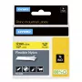 DYMO Rhino Βιομηχανικές Εύκαμπτες Νάιλον Ετικέτες | 12 mm x 3,5 m | Μαύρη εκτύπωση σε κίτρινο | Αυτοκόλλητες | για εκτυπωτές ετικετών Rhino & LabelManager