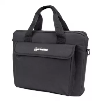 Manhattan London Τσάντα Laptop 12,5 ίντσες, Toploader, Μαύρη, ΟΙΚΟΝΟΜΙΚΗ, Θήκη Αξεσουάρ, Ιμάντας Ώμου (αφαιρούμενος), Θήκη Notebook, Τρία Χρόνια Εγγύηση