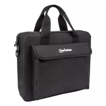 Manhattan London Τσάντα Laptop 12,5 ίντσες, Toploader, Μαύρη, ΟΙΚΟΝΟΜΙΚΗ, Θήκη Αξεσουάρ, Ιμάντας Ώμου (αφαιρούμενος), Θήκη Notebook, Τρία Χρόνια Εγγύηση