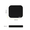 Fellowes Premium mouse pad - μαύρο, μαύρο, μονόχρωμο, πολυεστέρας, καουτσούκ