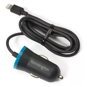 Kensington PowerBolt™ 2.4 Φορτιστής αυτοκινήτου – Μαύρο, Αυτοκίνητο, Αναπτήρας, 1 m, Μαύρο