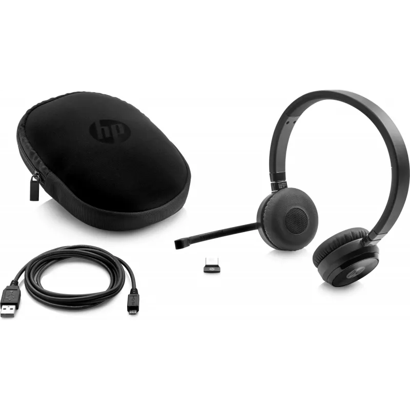 HP UC Wireless Duo ακουστικά, ασύρματα, γραφείο/callcenter, 310 g, ακουστικά, μαύρο