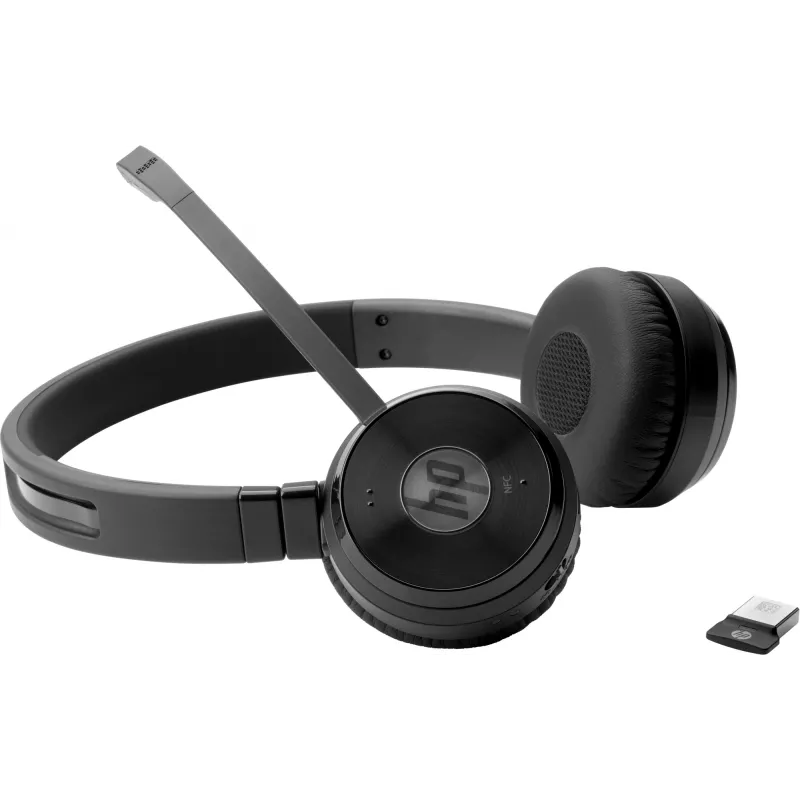 HP UC Wireless Duo ακουστικά, ασύρματα, γραφείο/callcenter, 310 g, ακουστικά, μαύρο