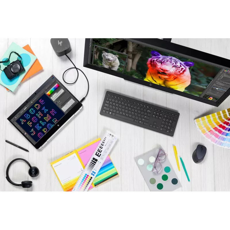HP UC Wireless Duo ακουστικά, ασύρματα, γραφείο/callcenter, 310 g, ακουστικά, μαύρο
