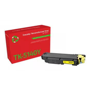 Everyday™ Κίτρινο αναγομωμένο τόνερ Xerox συμβατό με Kyocera TK-5140Y, τυπική χωρητικότητα